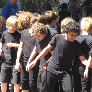 Boys dance group performance