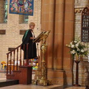 Lyndal Edge at cathedral service