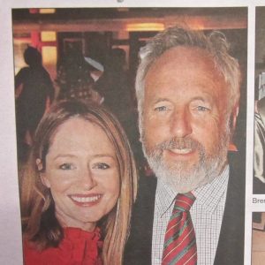 Miranda Otto with Principal John Beach at Bicentennial Dinner