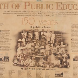 Newspaper article – Birth of Public Education