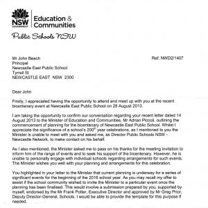 Public schools director Jennifer Moody regarding bicentenary