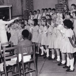 School choir performance for 150th anniversary